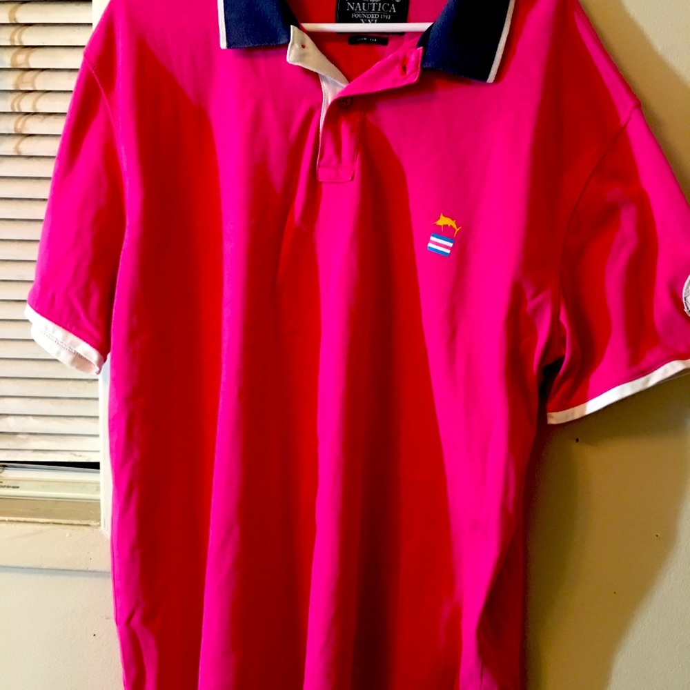 Nautica short sleeve polo shirt 2xl pink